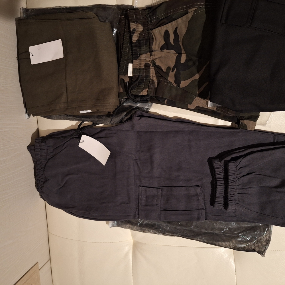 Stylish Jogger Pants Set - Black, Olive, Camouflage